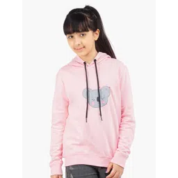 ariel Girls Graphic Printed Hooded Cotton Sweatshirt-picture-41