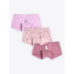 ariel Girls Pack Of 3 Self Design Boy Shorts Briefs-picture-22