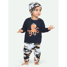 ariel Kids Printed Pure Cotton T-shirt with Pyjamas-picture-55