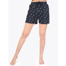 ariel Women Printed Mid-Rise Pure Cotton Lounge Shorts-picture-10