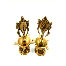 Arihant Craft YellowGold 2 Pieces Brass Pooja Essentials-picture-37