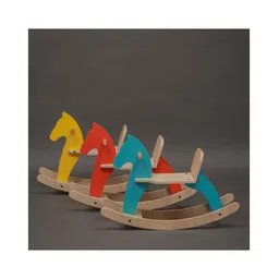 Ariro Traditional Wooden Rocking Horse - Yellow-picture-23