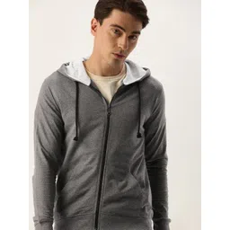 ARISE Men Charcoal Hooded Sweatshirt-picture-12