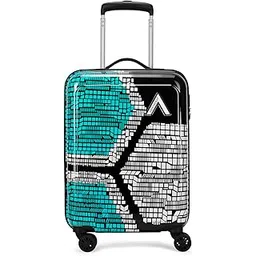 aristocrat Bruce Cabin Trolley Bag 54cm | Small | Hard Luggage | Smooth 8-Wheel Suitcase | Secure Combination Lock with Sturdy Zipper | Full Fabric Convipack | 5-Year Warranty (Blue)-picture-10