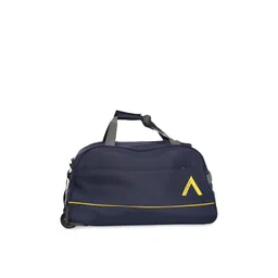 Aristocrat Unisex Navy Blue Solid Trolley Duffle Bag-picture-23