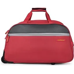 Enigma 52 Cm Polyester Softsided Cabin Size Duffle Trolley with Wheels - Red-image-39