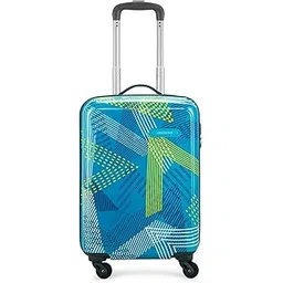 Polyester Dual Edge Hardsided Cabin Small Suitcase/Luggage Spinner Trolley Bag For Travel 4 Wheels | Teal/Blue,55 Cm,Medium-image-36