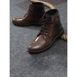 ARIWA Men Solid Round Toe Regular Boots-picture-32