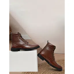 ARIWA Men Textured Casual Regular Boots-picture-39