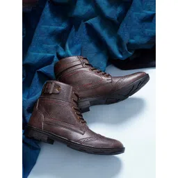 ARIWA Men Textured Casual Regular Boots-picture-11