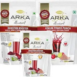 Arka All Natural Combo 3 Pack Digestion Booster (215g + 150 g) + Kokum Power Punch (215g) Health & Nutrition Instant Drink Powder mix-picture-24