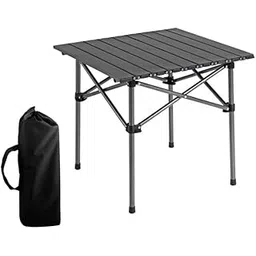 ARKETICK Compact Aluminium Folding Camping Table | Multipurpose Folding Camping Table with Roll-up Tabletop |Table for Camping, Fishing, Hiking, Travel, Picnic, Beach - (Square)-picture-11
