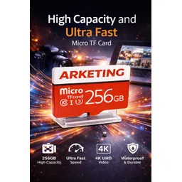 ARKETING 256/-E F/256E 256 GB MicroSDXC Class 10 120 MB/s Memory Card Compatible with Mobile, Mobile, Tablet-image-2