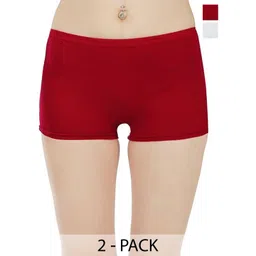 arLa APPAREL Pack Of 2 Low-Rise Pure Cotton Boy Shorts Briefs-picture-41