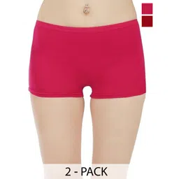 arLa APPAREL Women Pack Of 2 Seamless Pure Cotton Boy Shorts-picture-28