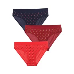 arLa APPAREL Women Pack Of 3 Printed Cotton Mid Rise Hipster Briefs-picture-10