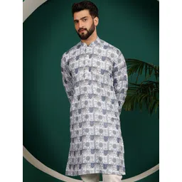 Armaan Ethnic Abstract Printed Mandarin Collar Long Sleeves Straight Kurta-picture-35