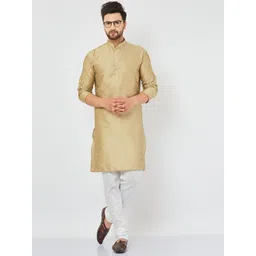 Armaan Ethnic Men Pure Silk Kurta with Churidar-picture-25