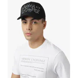 armani exchange Jacquard Cotton Baseball Cap-picture-11