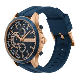 Armani Exchange Silicone Hampton Analog Blue Dial Men Watch-Ax2440, Blue Band image 1