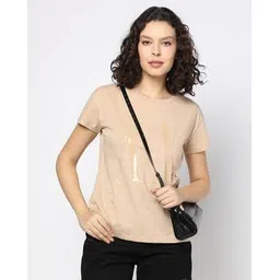 armani exchange Women Icon Project Boyfriend Fit Sparkling Crew-Neck T-Shirt-picture-33