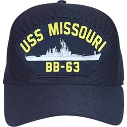 armed forces depot USS Missouri BB-63 Baseball Cap. Navy Blue. Made in USA-picture-33