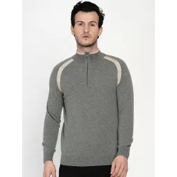 ARMISTO Men Olive Green Wool Pullover-picture-13