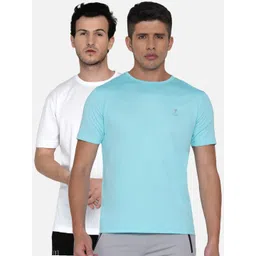 ARMISTO Men Pack of 2 Blue & White Dri-FIT Training or Gym T-shirt-picture-10