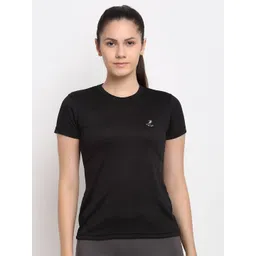 ARMISTO Women Black Slim Fit Antimicrobial Gym T-shirt-picture-36