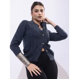 ARMISTO Women Cable Knit Woollen Cardigan-picture-19