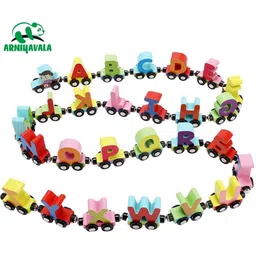 arniyavala A to Z Wooden Digital Colourful Magnetic Train Set Includes 26 Alphabets-picture-43