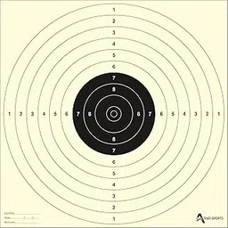 ARNO-SPORTS 10M Air Pistol Target Cards (6.3x6.3in) - Whiteback Paper Off-White (100 pcs)-picture-17