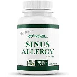 AROGYAM AYURVEDA Sinus Allergy Tablets | Giloy Ayurvedic Herbs Extract | Relief in Sinusitis | 60 Tablets-picture-11