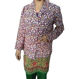 arohi International 100% Leelan Cloths Sun Coat for Woman's, Cotton Sun Coat for Girls Byk Drive (free size) (Maroon Multy)-picture-48