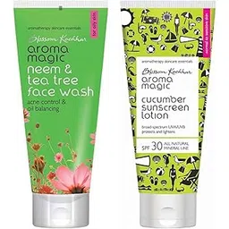 Aroma Magic Cucumber Sun Screen Lotion, SPF 30, 50ml and Aroma Magic Neem And Tea Tree Face Wash, 100ml-picture-21