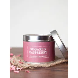 aromatic fables Aromatic White & Pink Raspberry Scented Tin Jar Candle-picture-26