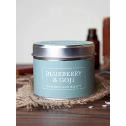 Aromatic Fables Blue & White Blueberry Scented Tin Jar Candle-picture-39
