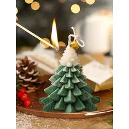 Aromatic Fables Green & White 1 pieces Pillar Candle-picture-14