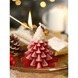 Aromatic Fables Maroon & White 1 pieces Pillar Candle-picture-15