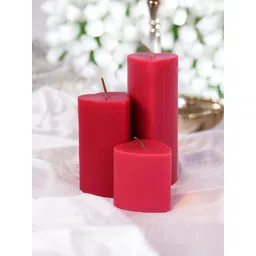 Aromatic Fables Red 3 pieces Pillar Candle-picture-14