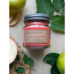 Aromatic Fables Red Apple Orchard Scented Square Glass Jar Candle-picture-34