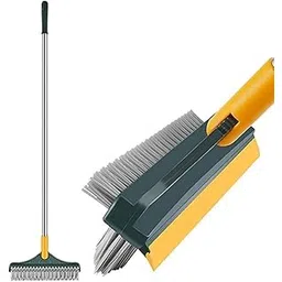 AROSHNAY Bathroom Cleaning Brush with Wiper Tiles Cleaner with Long Handle 120° Rotate Bathroom Floor Scrub (3 in 1)-picture-11