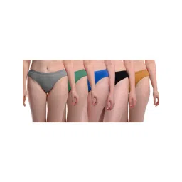 AROUSY Black & Blue Cotton Panties - Pack Of 5-picture-37