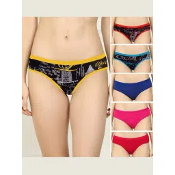 AROUSY Black & Red Printed Hipster Panties - Pack Of 6-picture-24