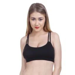 AROUSY Black Cotton Bralette Bra-picture-41