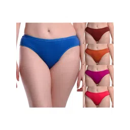 AROUSY Blue & Maroon Cotton Panties - Pack Of 5-picture-13