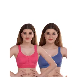 AROUSY Blue & Pink Cotton Beginner's Bras - Pack Of 2-picture-31