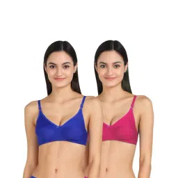 AROUSY Blue & Pink Cotton Everyday Bras - Pack Of 2-picture-32