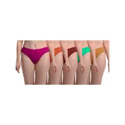 AROUSY Orange & Pink Cotton Panties - Pack Of 5-picture-22