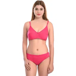 AROUSY Pink Cotton Bra Panty Set-picture-19
